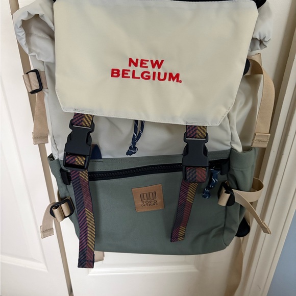 Topo Designs Other - Topo Designs Custom New Belgium Backpack - Cream and Green